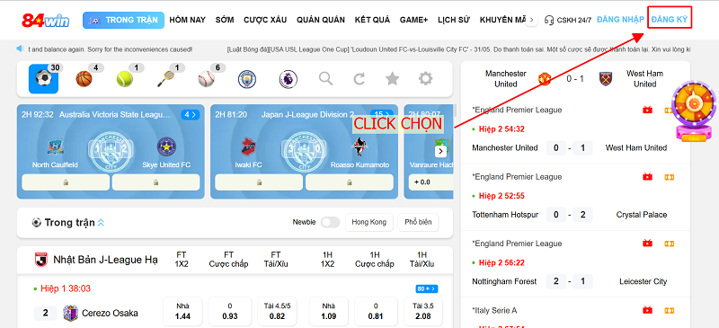trang chủ 84win